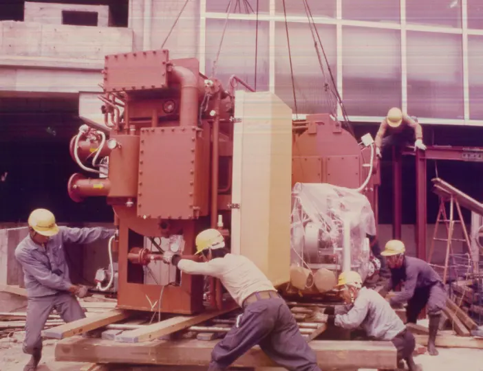 1980年頃の大光運輸の工事中のイメージ写真